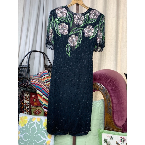 80s Scala Beaded Cocktail Dress - Picture 12 of 13